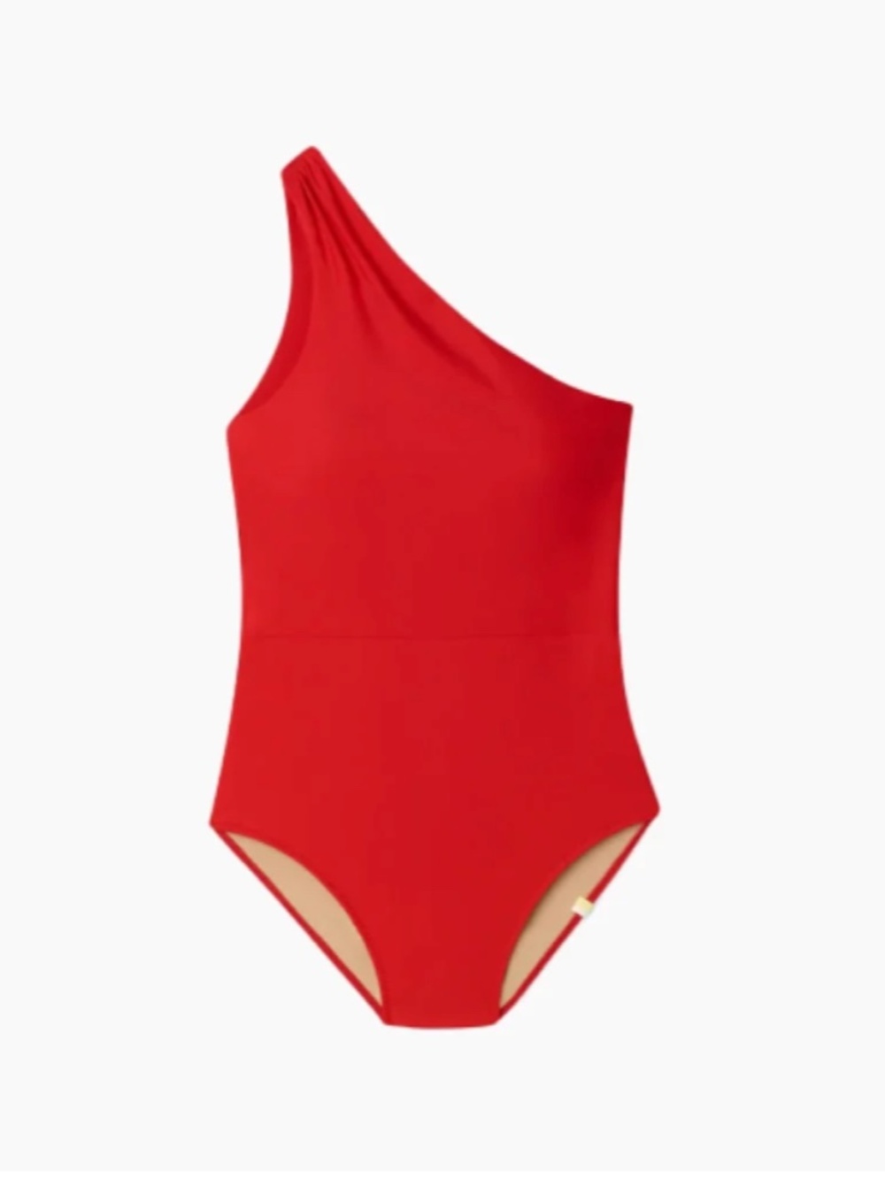 Summersalt Ruched Sidestroke One Shoulder Red One Piece Swimsuit NWT 8